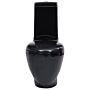 Vidaxl Ceramic Toilet Back Water Flow Black