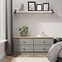 Norfolk 4 Drawer Bed Box In Dusk Grey & Bardolino Oak