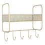 Mesh Wall Shelf With 5 Hooks Cream