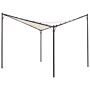 Pergola Beige Polyester Steel 300 X 300 Cm Fabric Shade Metal Frame Garden Pavilion