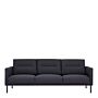 Larvik 3 Seater Sofa - Anthracite, Black Legs