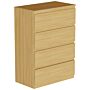 Vida Designs Denver 4 Drawer Chest, Pine