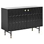 Sideboard Black Mdf 2 Door Cabinet Storage Modern Minimalist Design Living Room Storage