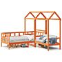 Vidaxl Day Bed Set With Roof Wax Brown 90x190 Cm Solid Wood Pine