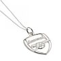 Arsenal Fc Sterling Silver Pendant & Chain Cr