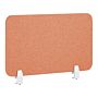 Desk Screen Light Red Pet Board Fabric Cover 72 X 40 Cm Acoustic Screen Modular Mounting Clamps