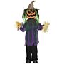 Homcom 114cm 45" Pumpkin Outdoor Halloween Decoration, Halloween Animatronic With Sound Activated, Light Up Eyes, Music