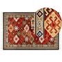 Wool Area Rug Multicolour 200 X 300 Cm Hand Woven Kilim Rug