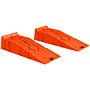 Durhand 1 Pair Heavy Duty 5 Ton Plastic Garage Workshop Car Service Ramps Lifting Automotive Vehicle Portable, Orange