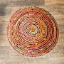 Round Jute And Recycled Cotton Rug - 90 Cm