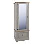 Corona Grey Armoire With Mirrored Door