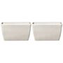 Plant Pot Beige Stone Flower Planters 74 X 32 X 45 Cm Modern Minimalistic Outdoor Indoor Decor Accessories Beliani