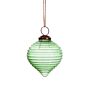 Green Recycled Glass Rippled Bauble