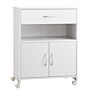 Vinsetto Printer Stand Mobile Printer Cabinet With Storage, Open Shelf, Drawer For Home, White