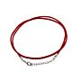 Faux Leather Pendant Cord - 2.5mm X 55cm - Red A056