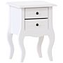 Vida Designs Nishano 2 Drawer Bedside Cabinet, White