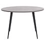 Dining Table Concrete Effect Top Black Metal Legs Round 120 Cm Modern Glamour Style Beliani