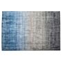 Rug Grey With Blue 140 X 200 Cm Ombre Effect Viscose