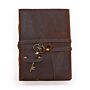 Oiled Leather & Key - 200 Pages Decle-edged - 13x18cm