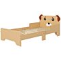 Zonekiz Kids Bed For 3-6 Years Old, Puppy-themed Design, 143 X 74 X 58 Cm, Yellow