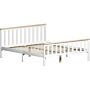 Milan King Size Wooden Bed, High Foot, White & Pine