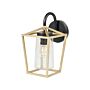 Outdoor Wall Light Lamp Gold Sconce Metal Iron Glass Matte