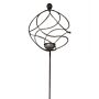 Tangle Ball On 4ft Stem With Bird Feeder Bare Metal/ready To Rust