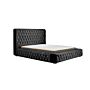 Grande Double Bed Black Crushed Velvet