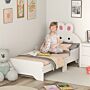 Zonekiz Toddler Bed Frame Rabbit Design, White