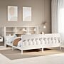 Vidaxl Bed Frame Without Mattress White 200x200 Cm Solid Wood Pine