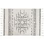 Rug Off-white Black Cotton 160 X 230 Cm Geometric Pattern Runes Tribal Tassels Oriental