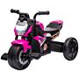 Aiyaplay Motorcycle Design 3 In 1 Toddler Trike, Sliding Car, Balance Bike With Headlight, Music, Horn, Pink