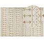 Modern Area Rug Beige 200 X 300 Cm Rectangular Handwoven Reversible Low Pile