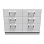 Devon 6 Drawer Midi Chest In Grey Matt