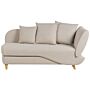 Right Hand Chaise Lounge In Beige Fabric With Storage Container Beliani