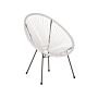 Garden Chair White Pe Rattan Papasan Modern Round