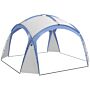 Outsunny 3.5 X 3.5m Camping Gazebo, Outdoor Event Shelter Dome Tent Garden Sun Shelter Patio Spire Arc Pavilion Camp Sun Shade, Light Blue