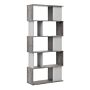 Maze Open Bookcase 4 Shelves In Concrete And White