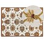 Area Rug Beige And Brown Wool 140 X 200 Cm Thick Dense Pile Oriental Pattern