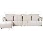 Right Hand Corner Sofa Beige 4 Seater Extra Backrest Cushions Modern Beliani