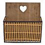 Metal & Wicker Wall Hanging Magazine Rack