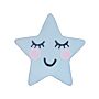 Area Rug Blue 120 X 120 Cm Star Shape Low Pile For Children Playroom