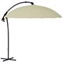 Outsunny 2.7m Cantilever Parasol, With Cross Base - Beige