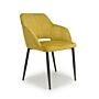 Nero Brushed Velvet Lime Gold Dining Chair