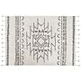 Rug Off-white Black Cotton 140 X 200 Cm Geometric Pattern Runes Tribal Tassels Oriental