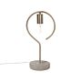 Table Lamp Brass Colour Metal Concrete Base