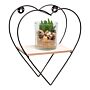 22cm Wire Heart Wall Shelf