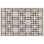 Area Rug Beige Cotton 160 X 230 Cm Scandinavian Tufted Geometric Pattern