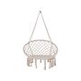 Hanging Chair White Macrame Plaited Seat Indoor Swing Chair