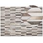 Rectangular Area Rug Beige And Brown Cowhide Leather 160 X 230 Cm Patchwork